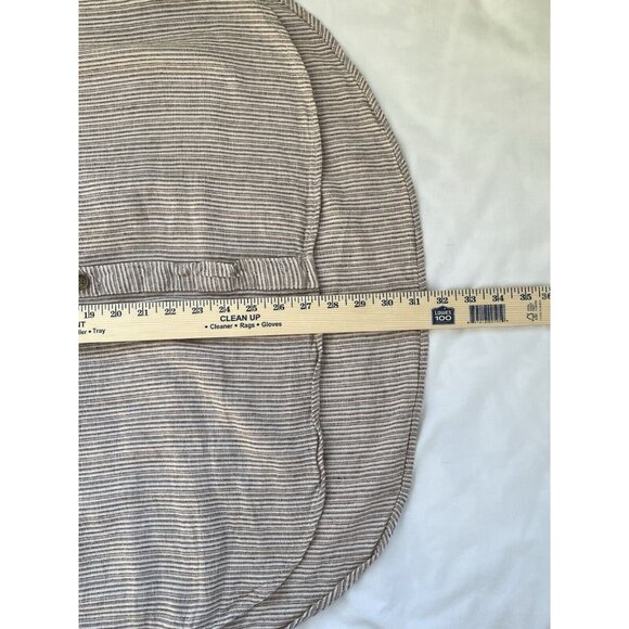 Maurices Midi‎ Skirt Women XL Striped Linen Modest Elastic Waist Button-Front - Picture 7 of 8